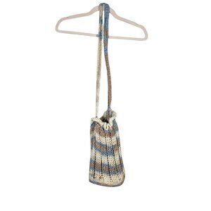 Handmade Crochet Knit Shoulder Bag S Colorful Boho Hippie Indie Folk Grandma 80s